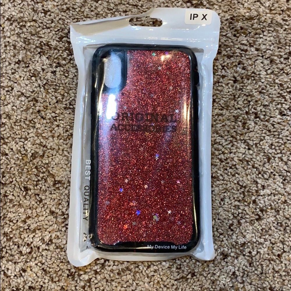 NWT Red Sparkle iPhone X Case